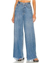 Free People X We The Free Old West Slouchy Jean - Blue