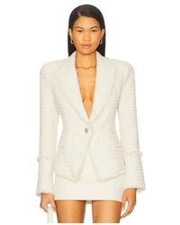 L'Agence - Kaisley Blazer With Fray - Lyst