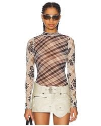Free People - X Revolve Chloe Printed Mesh Top - Lyst