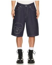 Pleasures - X Zero Skateboards Skull Jorts - Lyst