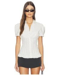 WeWoreWhat - Cinched Button Up Top - Lyst