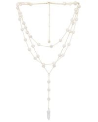 Ettika - Halskette Pearl Coin Layered - Lyst