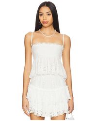 LoveShackFancy - Condie Top En Color Blanco Talla (También En S, Xl, Xs, Xxs) - Lyst