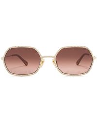 Chloé - Scalloped Oval Sunglasses - Lyst