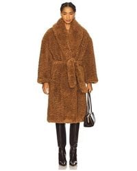 Atlein - Long Teddy Wrap Coat - Lyst