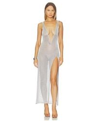 Jaded London - Lurex Knit Laddered Maxi Dress - Lyst