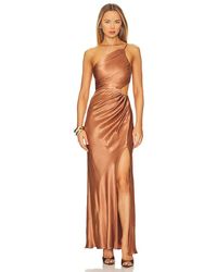 Shona Joy - La Lune Asymmetrical Gathered Maxi Dress - Lyst