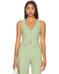 Camila Coelho - Chaleco Matilde En Color Verde Salvia Talla (También En M, S, Xl, Xs, Xxs) - Lyst