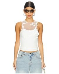 MARRKNULL - Vine Flowers Tank Top - Lyst