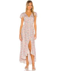 Bobi BLACK Festival Floral Midi Dress - Pink