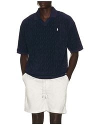 Polo Ralph Lauren - Short Sleeve Cable Terry Johnny Collar Polo - Lyst