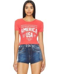 The Laundry Room - Welcome To America Baby Rib Tee Shirt - Lyst