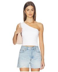 GOOD AMERICAN - Super Stretch One Shoulder Tank Top - Lyst