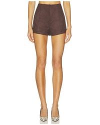 Elodie the Label - Marais Faux Suede Shorts - Lyst