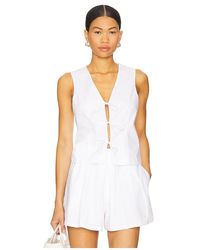 Steve Madden - Top Sin Mangas Aliza En Color Blanco Talla (También En M, S, Xl, Xs) - Lyst
