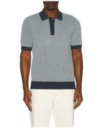 Fred Perry - Chequerboard Knitted Polo Shirt - Lyst