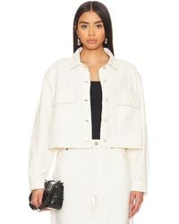 Hudson Jeans - Cropped Oversized Button Down Shirt - Lyst