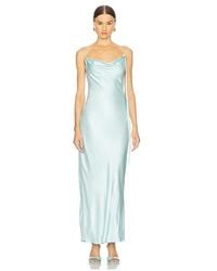 Bardot - Vestido Largo Con Cuello Vuelto Renu En Color Bebe Azul Talla En - Lyst