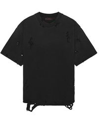 Funeral Apparel - Washed Distressed Crop T-Shirt - Lyst