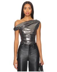 Misha - Paison Metallic Jersey Top - Lyst