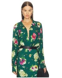 Norma Kamali - Boyfriend-Hemdblusenbody Mit Oversized-Design - Lyst