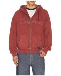 Guess - Chain Stitch Zip Up Hoodie - Lyst