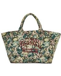Ganni - Reversible Shopper Xxl Print Tote Bag - Lyst