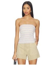 Enza Costa - Stripe Classic Bandeau Top - Lyst