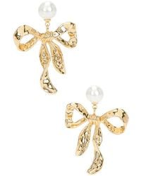 Self-Portrait - Pendientes Earrings En Color Oro Metálico Talla En - Lyst