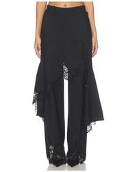 Monse - Deconstructed Tailored Lace Hem Skirt Trouser - Lyst