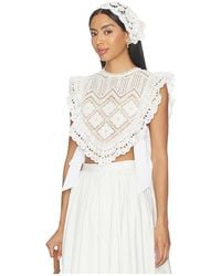 Self-Portrait - Crochet Lace Crop Top - Lyst