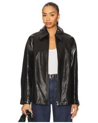 Free People - Chaqueta Cuero Sintético Sloane En Color Negro Talla (También En M, S, Xl, Xs) - Lyst