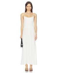 graduation dresses midi length White Tiered Eyelet Midi Graduation Dress with Buttons White / XSmall