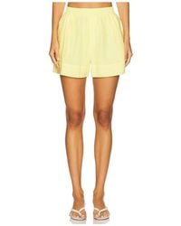 AEXAE - Linen Waistband Short - Lyst