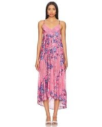 Free People - X Intimately Fp First Date Printed Maxi Slip - Lyst