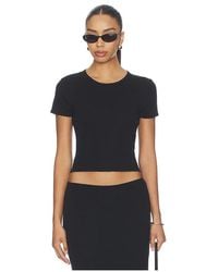 Leset - Pointelle Baby Tee - Lyst