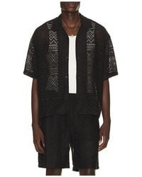 Honor The Gift - Pointelle Crochet Camp Collar Shirt - Lyst