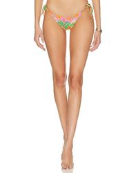 Luli Fama - Palm Breeze Wavy Luxe Stitch Bikini Bottom - Lyst