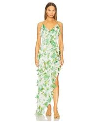 knee length dresses for ladies Elo Maxi Dress Jade – Hansen & Gretel main image 1