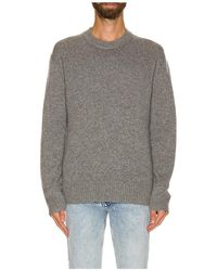 FRAME - Crew Neck Cashmere Sweater - Lyst