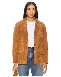 Central Park West - Atlas Suede Boyfriend Blazer - Lyst