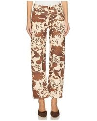 Free People - X We The Free Risk Taker Printed Wide Leg Jeans - Lyst