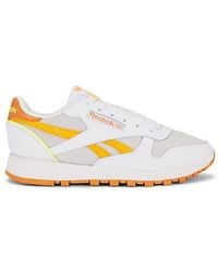 Reebok - Zapatilla Deportiva Classic Leather En Color Blanco Talla (También En 7, 7.5, 8, 8.5, 9) - Lyst
