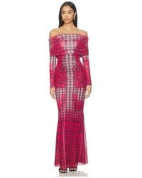 chinese dress ladies Ozias Halter Semi Sheer Knit Maxi Dress / Deep Purple | Meshki