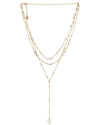 Ettika - Forever Pearl 18K Plated Multi-Chain Choker - Lyst