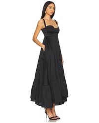 Anna October Snowdrop Asymmetric Cotton-blend Maxi Dress in Black | Lyst