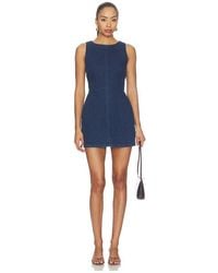 Madewell - Denim Boatneck Skort Romper - Lyst