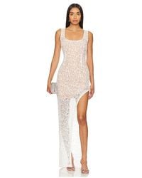 Nadine Merabi - Maxivestido Louisa En Color Blanco Talla (También En 12/Xl, 8/M) - Lyst