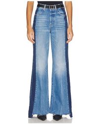 Mother - The Tux Sidestepper Sneak Fray Jeans - Lyst