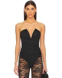 superdown - Body Vivienne Ruched En Color Negro Talla (También En M, S, Xl, Xs, Xxs) - Lyst
